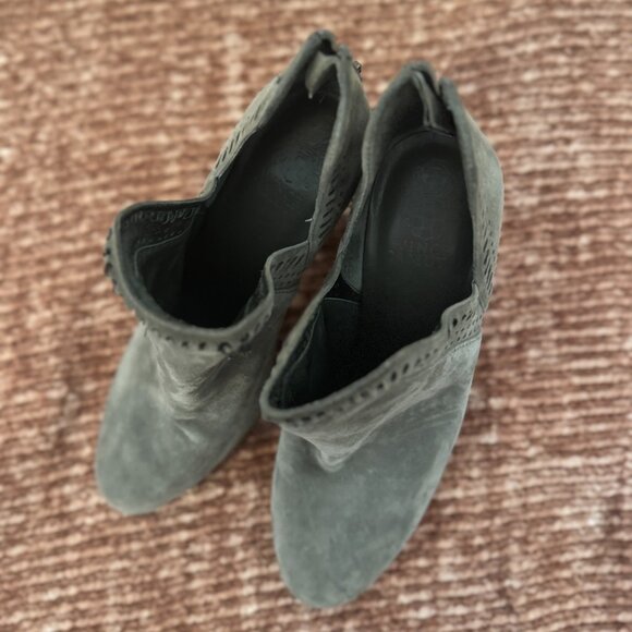 VINCE CAMUTO Fileana Split Shaft Bootie In Greystone Suede - Picture 2 of 4